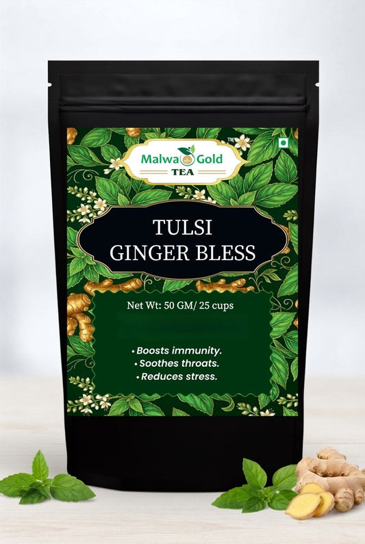 Malwa Gold Tulsi Ginger Herbal Infusion