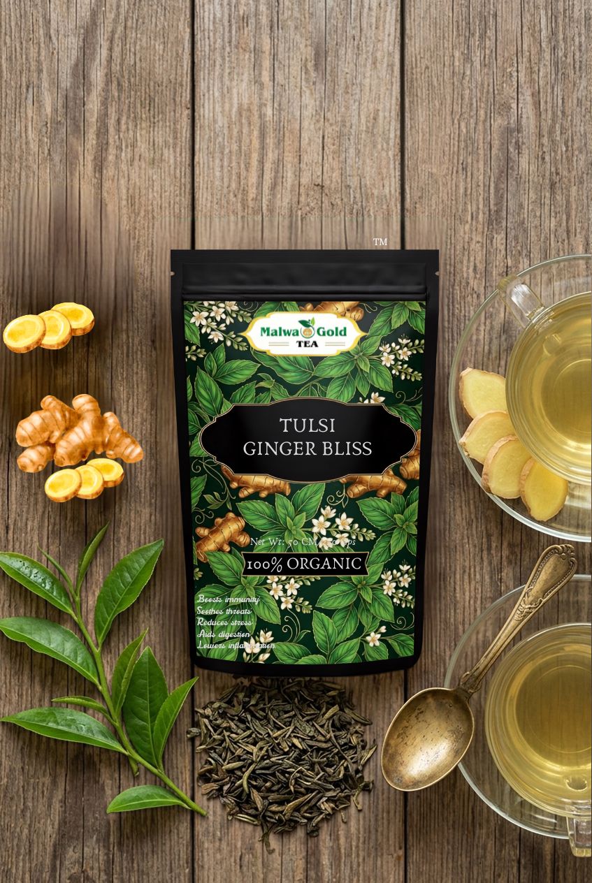 Malwa Gold Tulsi Ginger Herbal Infusion