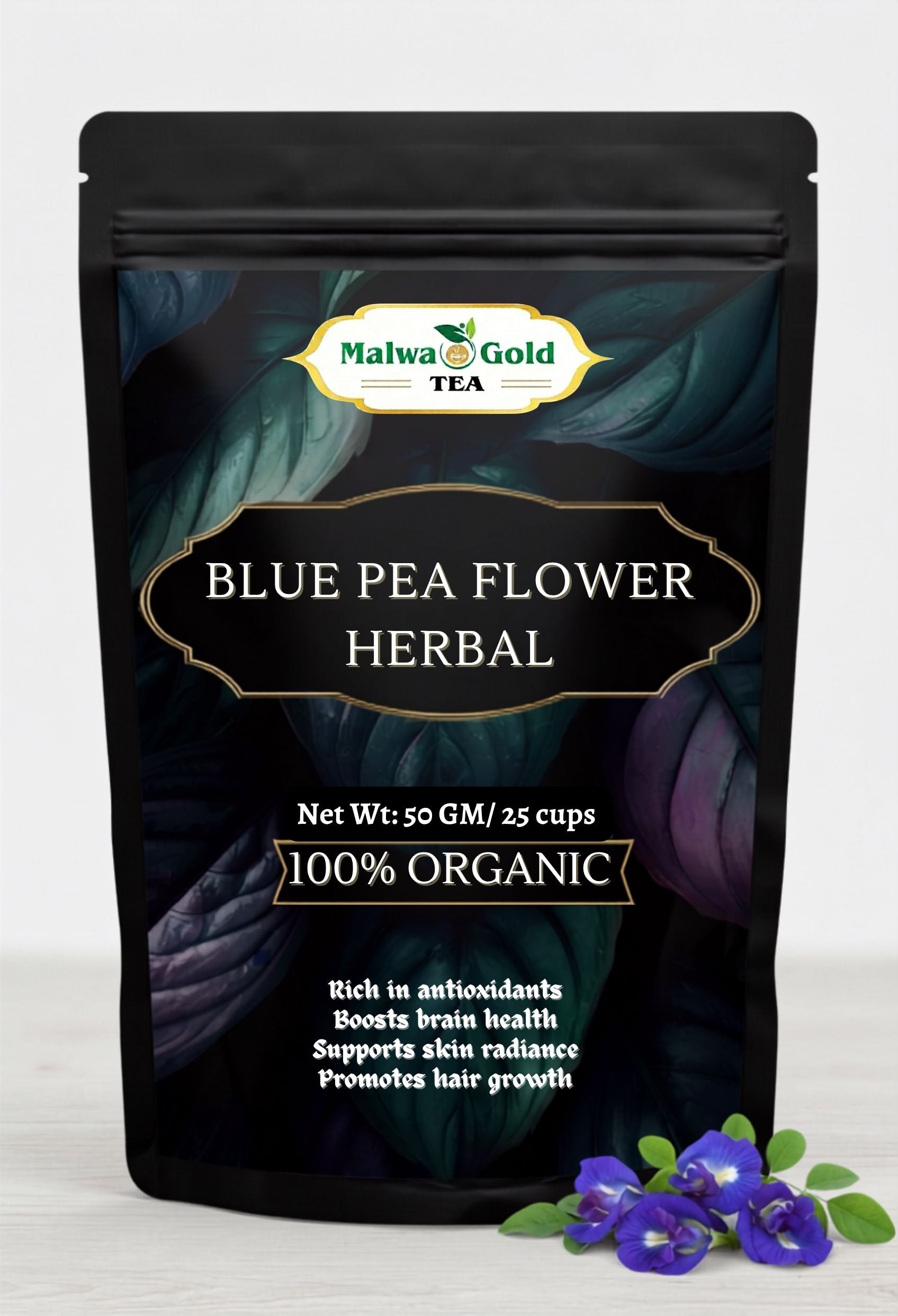 Malwa Gold Blue Pea Flower Herbal Infusion
