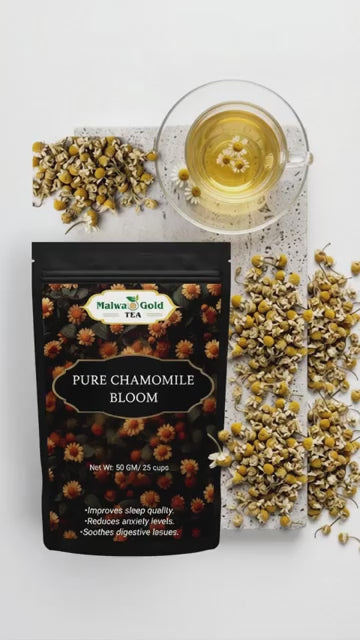 Malwa Gold Calming Chamomile Herbal Infusion For Stress Relief & Good Sleep